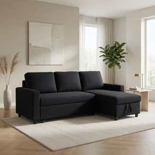 L - Shaped Convertible Sofa Bed With Storage Chaise