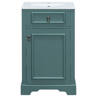 Elegant Bathroom Vanity With Ceramic Sink, Soft Close Door, Adjustable Shelf