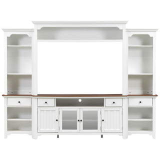 Extra Large TV Stand, Entertainment Center With Storage Cabinets