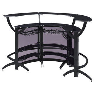 Elaina - 3 Piece Curved Freestanding Home Bar - Black
