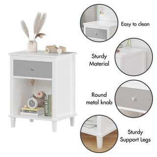 Nightstand With 1 Drawer 1 Shelf