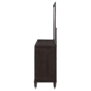 Navarro - 6 Drawer Dresser With Mirror - Brown