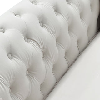 Chesterfield Sofa, 3 Seat Couch With Deep Button Tufted Back, Rolled Arms