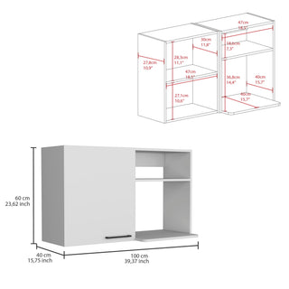 Burwood - Kitchen Wall Cabinet With 2 Doors And Shelves - White