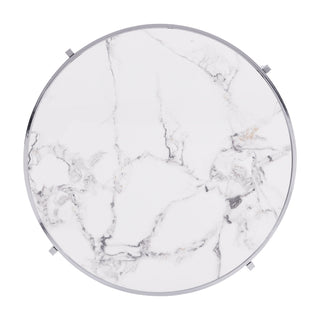 Elegant Round Table With Sintered Stone Top & Sturdy Metal Frame