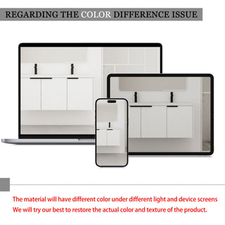 Contemporary Wall Mounted Bathroom Vanity With Soft Close Doors