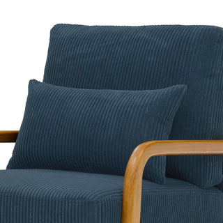 Upholstered Armchair With Back Support Pillow