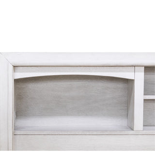 Bed With Built In LED Lights And Open Shelves