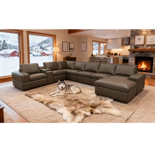 Modular Sectional With Large Square Arms, Custom Configuration