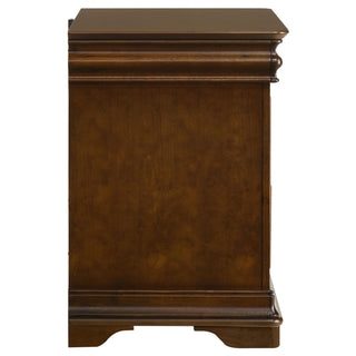 Leonide - 2 Drawer Nightstand With USB Charging And Hidden Storage - Cherry