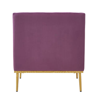 Elegant Curved Armrest Accent Armchair