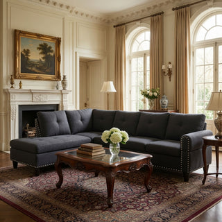 L - Shaped Sectional Sofa With Movable Left Chaise