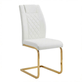 High Back Dining Chairs For Dining & Kitchen Room (Set of 4) - Golden / White
