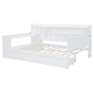 Daybed With 3 Drawers USB Ports And Desk