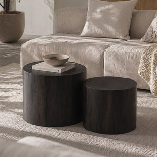 Modern Round Nesting Coffee Table (Set of 2)