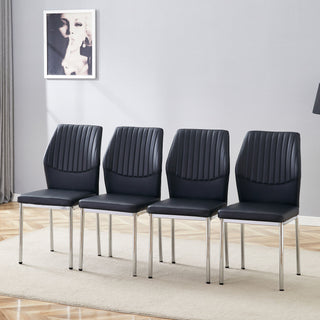 Luxury Simple High Resilience Dining Chair With Metal Legs