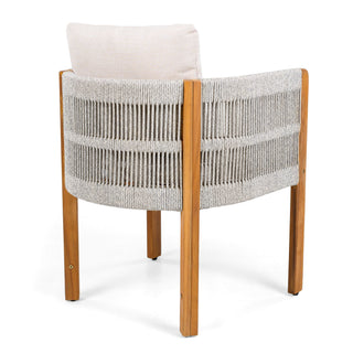 Outdoor Dining Set With Table And Rope Chairs