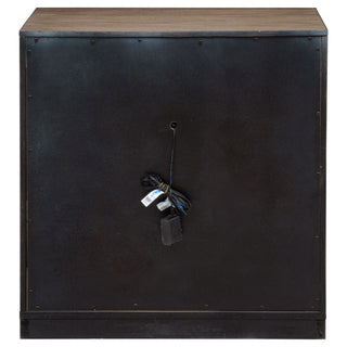Gibbons - 1 Drawer Nightstand With LED Light - Brown