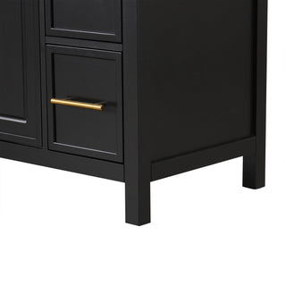 Modern Bathroom Vanity With Sink Top, 2 Doors And 3 Drawers