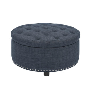 Tufted Storage Ottoman With Upholstery