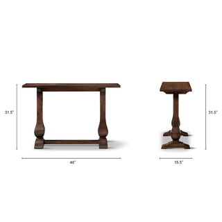 Whitmore - Trestle Console Table - Dark Brown