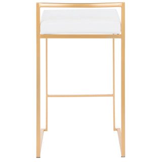 Fuji - Contemporary / Glam Design Counter Stool (Set of 2)