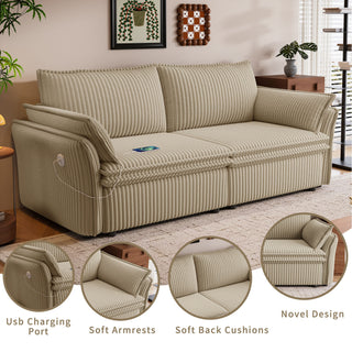 2 In 1 Convertible Sofa Bed, Multi Functional Living Room Furniture