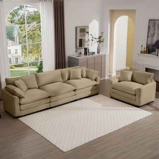 Elegant Oversized Sectional Sofa Set With Deep Seats And Flexible Layout