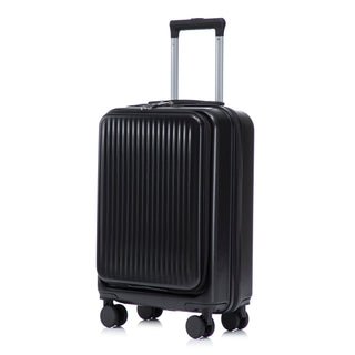 Luggage Set With Cosmetic Case, Combination Lock, Front Opening Design