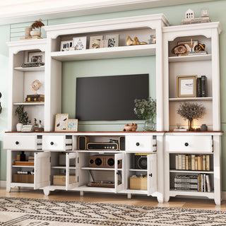 Extra Large TV Stand, Entertainment Center With Storage Cabinets