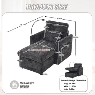 Multifunctional Recliner Sofa With Storage And Phone Bracket