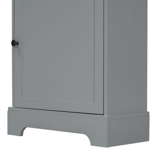 Tall Storage Cabinet With 3 Drawers And Adjustable Shelves For Bathroom