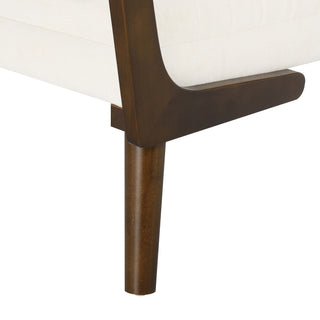 Mid-Century Bench With Wood Legs