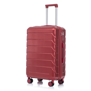 Hard Shell Luggage With Scratch Resistant Surface, 4 Wheels, Combination Lock & Side Hooks