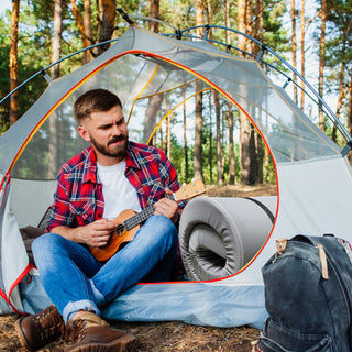 Memory Foam Camping Mattress, Portable Comfort With Water Resistant Cover
