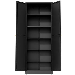Kitchen Pantry Cabinet With 4 Adjustable Shelves, Heavy Duty Freestanding Organizer