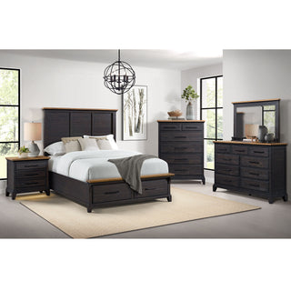 Montrose - Nightstand With Charger & Sensor Light - Espresso & Brown