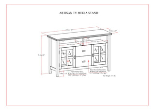 Artisan - TV Media Stand, Handcrafted - Russet Brown