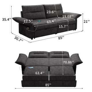 Sofa Bed With Convertible Design, Living Room Furniture