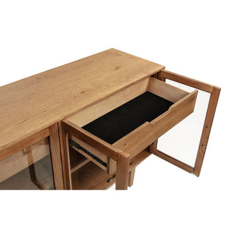 4 Door Sideboard With Dual Drawers - Natural