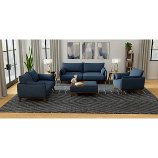 Loveseat With Flared Legs - Blue
