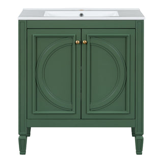 Bathroom Vanity With Sink With 2 Doors And Adjustable Shelf
