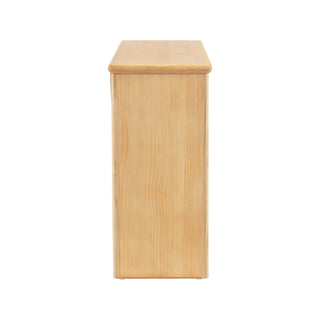 Fluted Console Table With Semi Circular Drawers - Natural