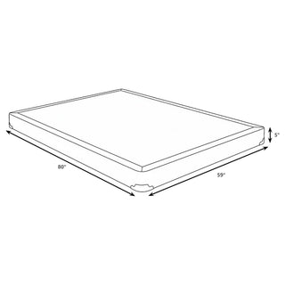Low Profile Box Spring Foundation With Padded Slats And Breathable Design