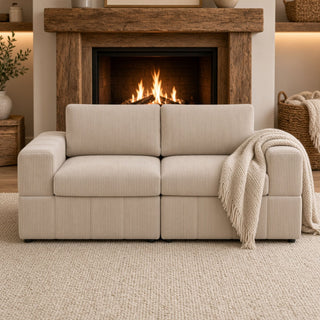 Oversized Modular Loveseat Set
