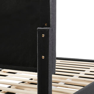 Upholstered Design Platform Bed With Trundle