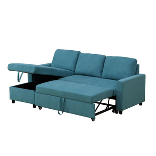 L - Shaped Convertible Sofa Bed With Storage Chaise