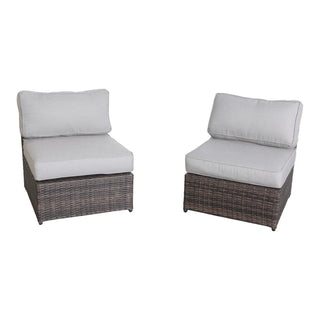 Comfortable Modern Patio Rattan Sectional Set With Cushions