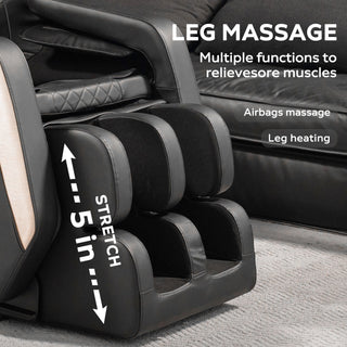 Zero Gravity Massage Chair Recliner With 10 Massage Heads And Full Body Air Pressure - Black