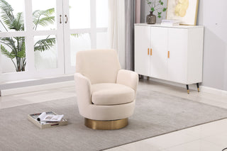 Teddy Swivel Barrel Chair, Swivel Accent Chairs Armchair For Living Room